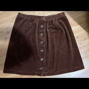 Chelsea Brown Corduroy Skirt
